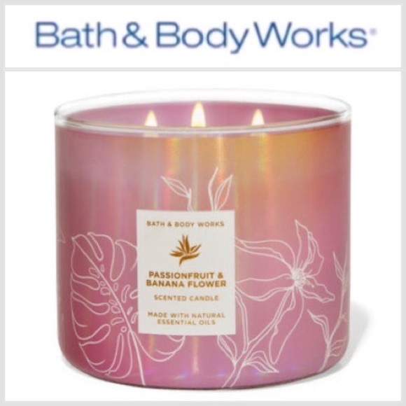 Bath & Body Works Other - 🔥🔥🆕BATH & BODY WORKS PASSIONFRUIT AND BANANA FLOWER 3 WICK CANDLE